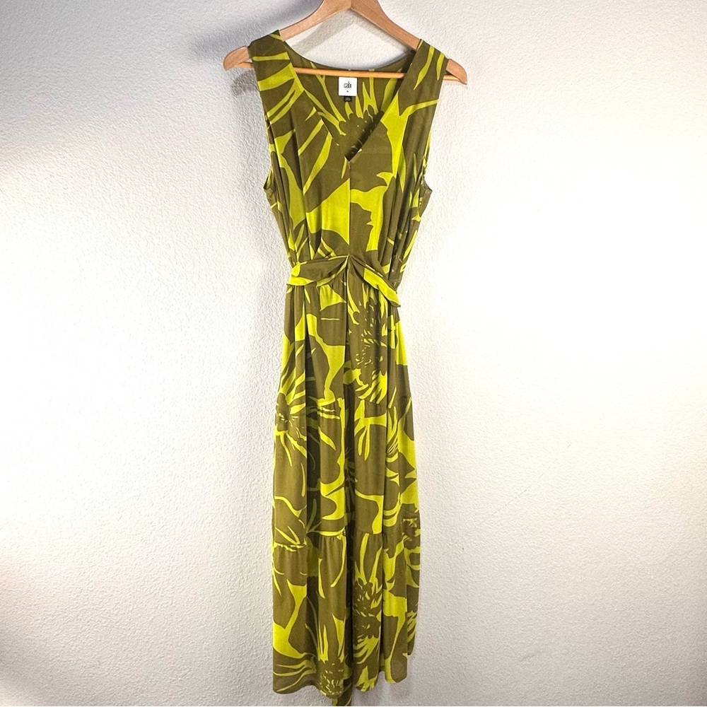 Cabi‎ 5953 Tie Front Palm Tropical Dress Sz M